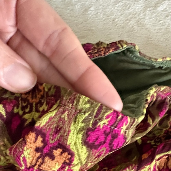 INC International Concepts Vibrant Green and Pink Blouse - Picture 5 of 7